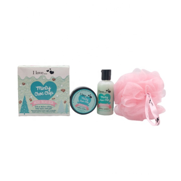 Minty choc chip shower set 500ml nourishing bath